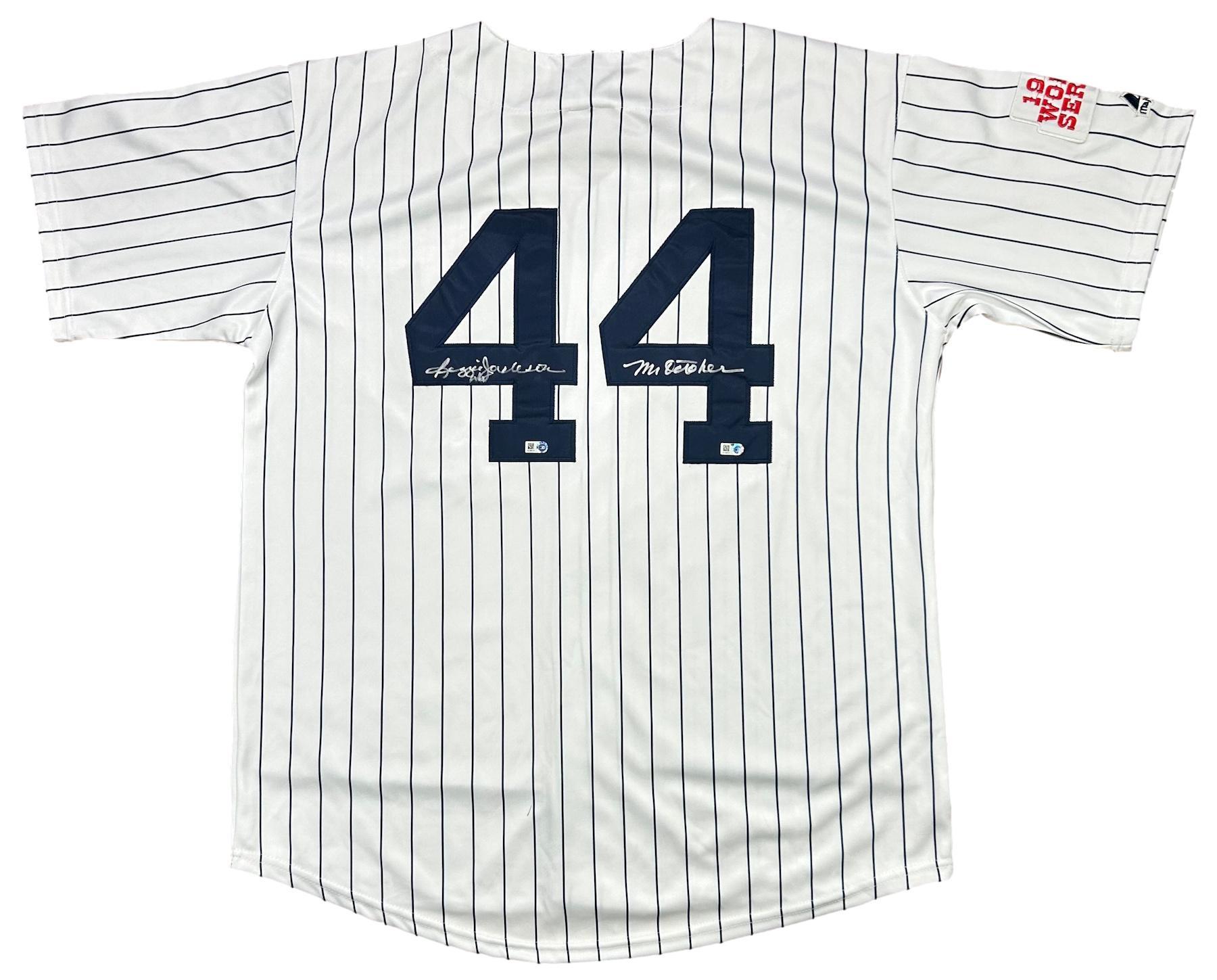 Reggie Jackson Signed Yankees Majestic Authentic Jersey with 1977 World Series Patch Inscribed "Mr October" (MLB) at PristineAuction.com Reggie Jackson Signed Yankees Majestic Authentic Jersey with 1977 World Series Patch Inscribed "Mr October" (MLB) at PristineAuction.com