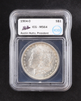 1904-O Morgan Silver $1 Dollar - Austin Hutto Signature Label (ICG MS64) at PristineAuction.com