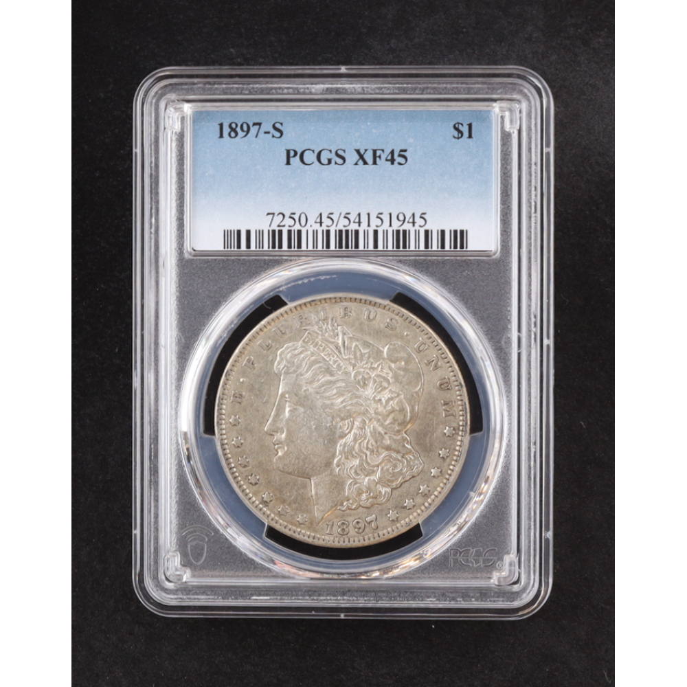 1897-S Morgan Silver $1 Dollar (PCGS XF45) at PristineAuction.com