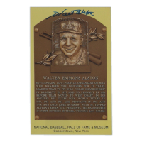 Walter Alston Signed Hall Of Fame Plaque Postcard (Beckett) at PristineAuction.com