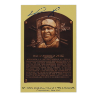 David Ortiz Signed Hall Of Fame Plaque Postcard (Beckett) at PristineAuction.com