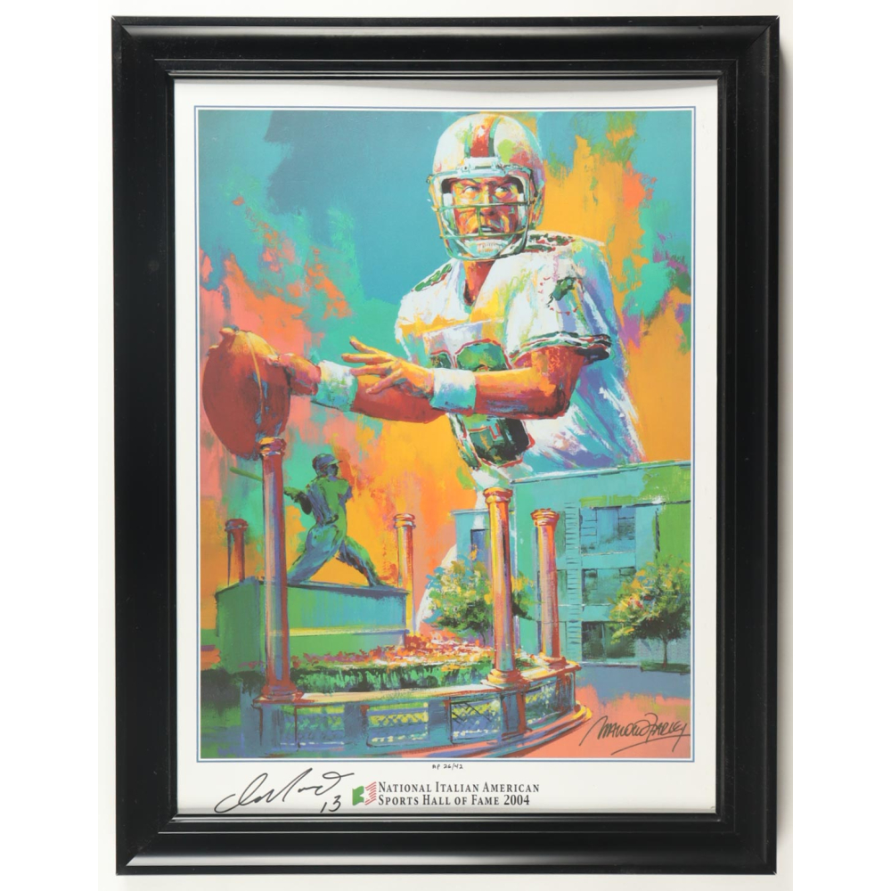 Dan Marino Signed LE "National Italian American Sports Hall of Fame 2004" Custom Framed Print (JSA) at PristineAuction.com