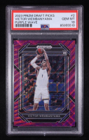 Victor Wembanyama 2023 Panini Draft Picks Purple Wave Prizm #2 RC (PSA 10) at PristineAuction.com
