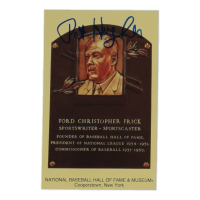 Pat Hughes Signed Hall Of Fame Plaque Postcard (JSA) at PristineAuction.com