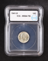 1941-D Mercury Silver Dime, Full Bands (ICG MS64 FB) at PristineAuction.com