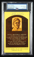 Luke Appling Signed Cut on Hall of Fame Plaque Postcard (PSA) at PristineAuction.com