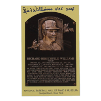 Dick Williams Signed Hall Of Fame Plaque Postcard Inscribed "H.O.F. 2008" (PSA) at PristineAuction.com