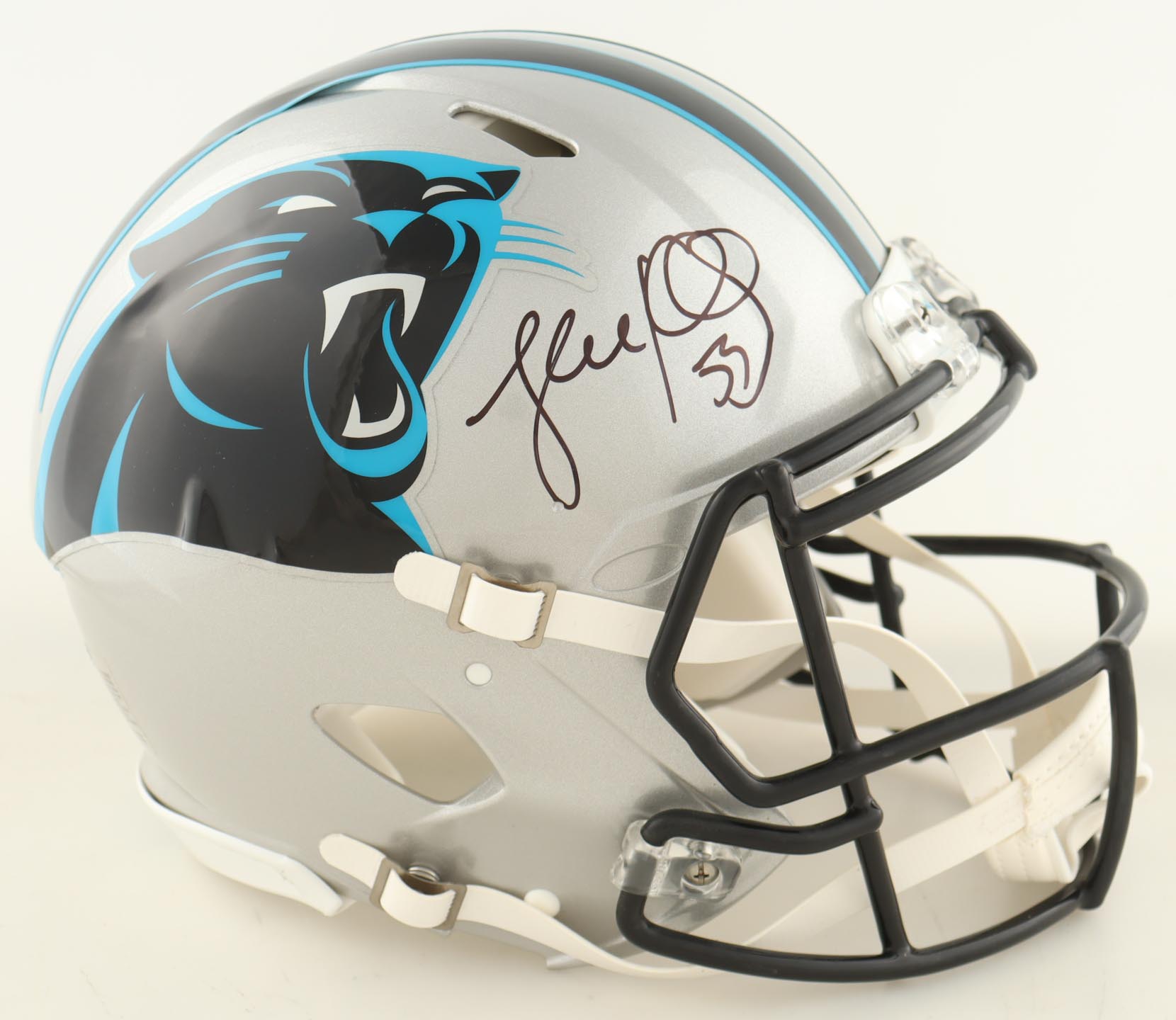 Luke Kuechly Signed Panthers Full-Size Authentic On-Field Speed Helmet (Beckett) at PristineAuction.com Luke Kuechly Signed Panthers Full-Size Authentic On-Field Speed Helmet (Beckett) at PristineAuction.com