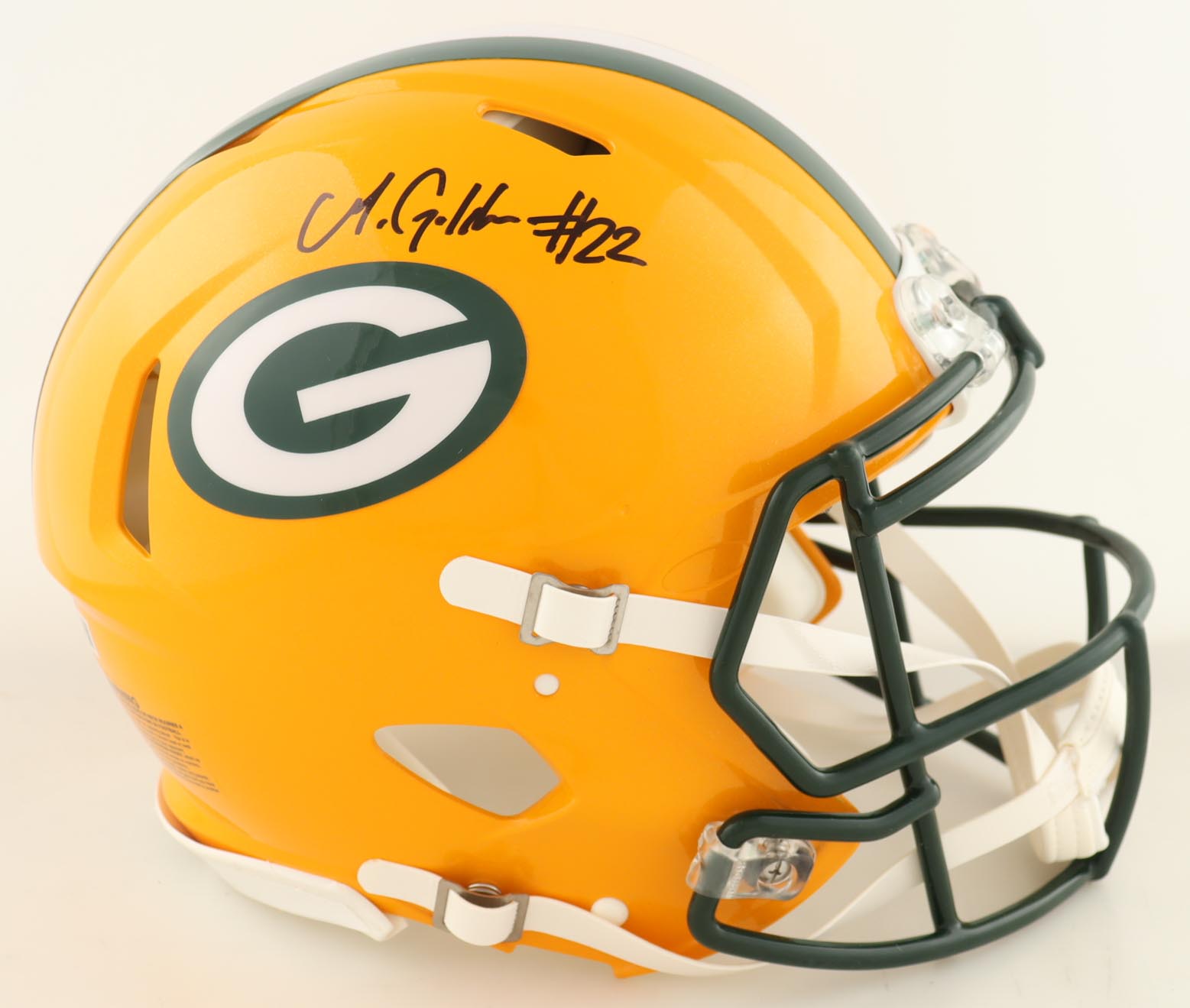 Matthew Golden Signed Packers Full-Size Authentic On-Field Speed Helmet (Beckett) at PristineAuction.com Matthew Golden Signed Packers Full-Size Authentic On-Field Speed Helmet (Beckett) at PristineAuction.com