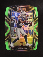 CeeDee Lamb 2020 Panini Select Club Level Neon Green Die-Cut Prizm #257 RC at PristineAuction.com