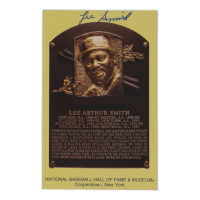 Lee Smith Signed Hall Of Fame Plaque Postcard (Beckett) at PristineAuction.com