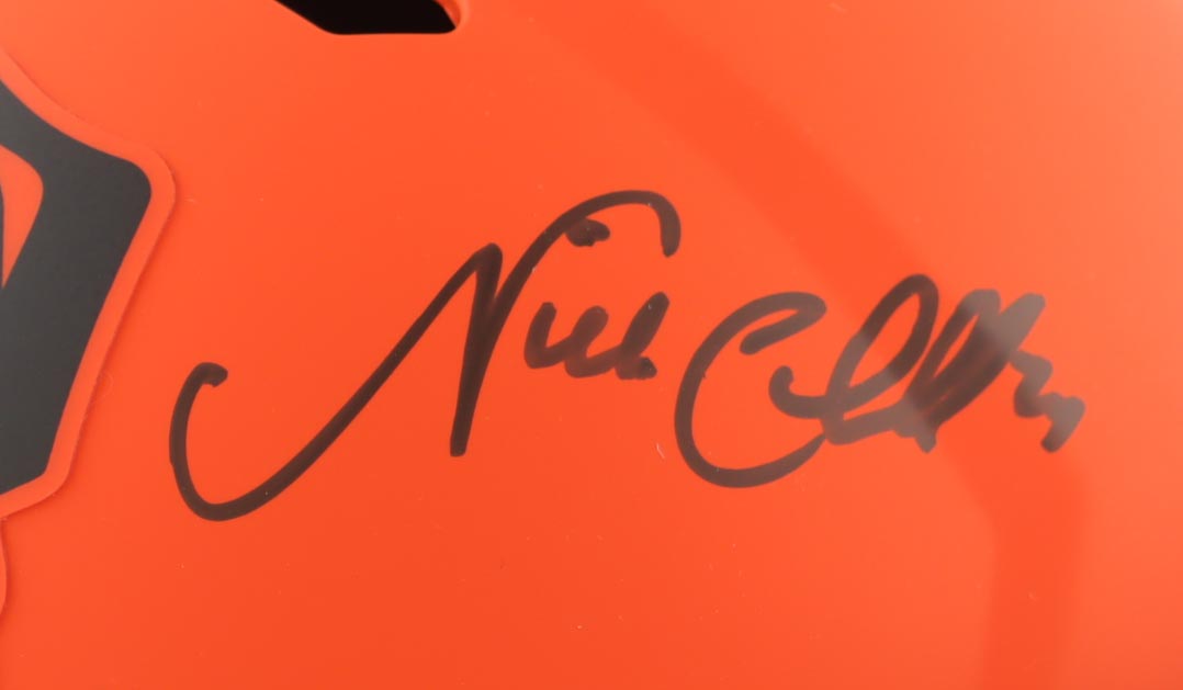 Nick Chubb Signed Browns Full-Size Authentic On-Field Rave Alternate Speed Helmet (Beckett) at PristineAuction.com Nick Chubb Signed Browns Full-Size Authentic On-Field Rave Alternate Speed Helmet (Beckett) at PristineAuction.com