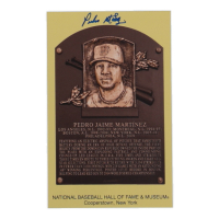 Pedro Martinez Signed Hall Of Fame Plaque Postcard (JSA) at PristineAuction.com