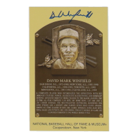 Dave Winfield Signed Hall Of Fame Plaque Postcard (JSA) at PristineAuction.com