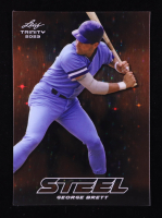 George Brett 2023 Leaf Trinity Mega Box Steel Stars and Dots Orange #S29 #8/15 at PristineAuction.com