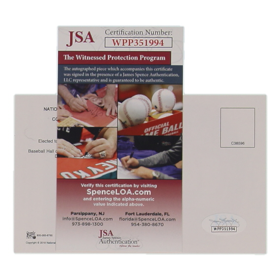 Bobby Cox Signed Hall Of Fame Plaque Postcard (JSA) at PristineAuction.com Bobby Cox Signed Hall Of Fame Plaque Postcard (JSA) at PristineAuction.com