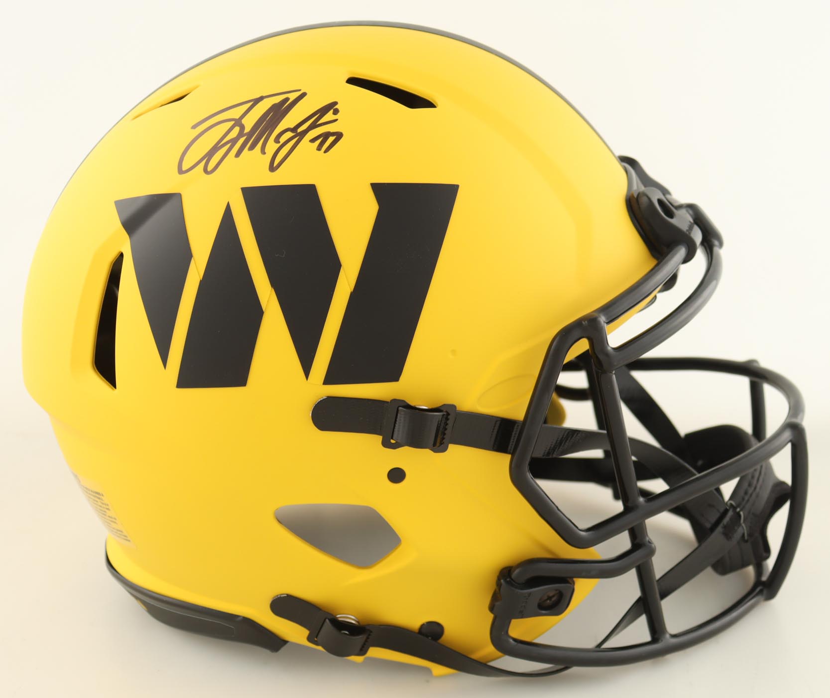 Terry McLaurin Signed Commanders Full-Size Authentic On-Field Rave Alternate Speed Helmet (Beckett) at PristineAuction.com Terry McLaurin Signed Commanders Full-Size Authentic On-Field Rave Alternate Speed Helmet (Beckett) at PristineAuction.com