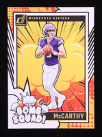 J.J. McCarthy 2024 Donruss Bomb Squad #5 RC at PristineAuction.com