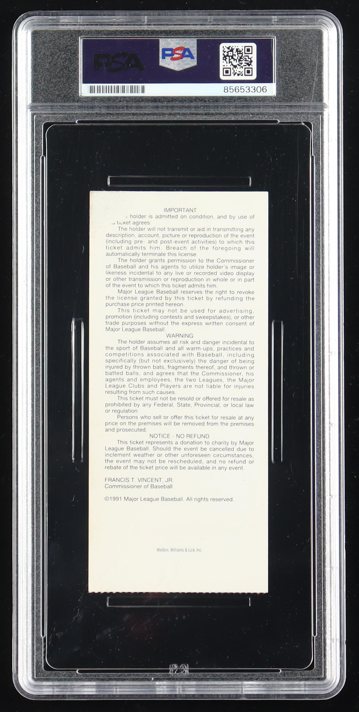 Nolan Ryan Signed 1991 All-Star Game Ticket Inscribed "8x All-Star" (PSA Auto 10) at PristineAuction.com Nolan Ryan Signed 1991 All-Star Game Ticket Inscribed "8x All-Star" (PSA Auto 10) at PristineAuction.com