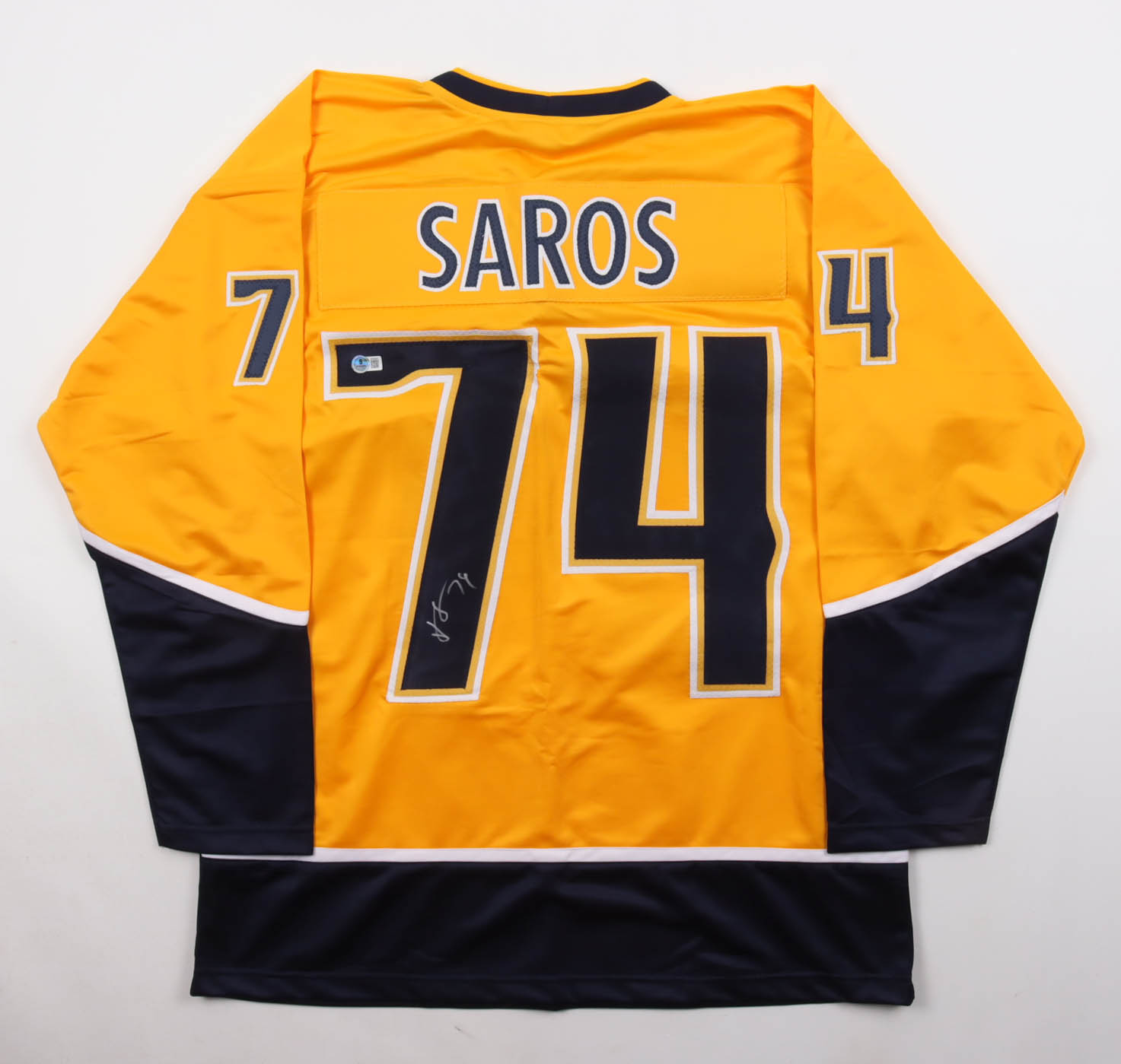 Juuse Saros Signed Jersey (Beckett) at PristineAuction.com Juuse Saros Signed Jersey (Beckett) at PristineAuction.com