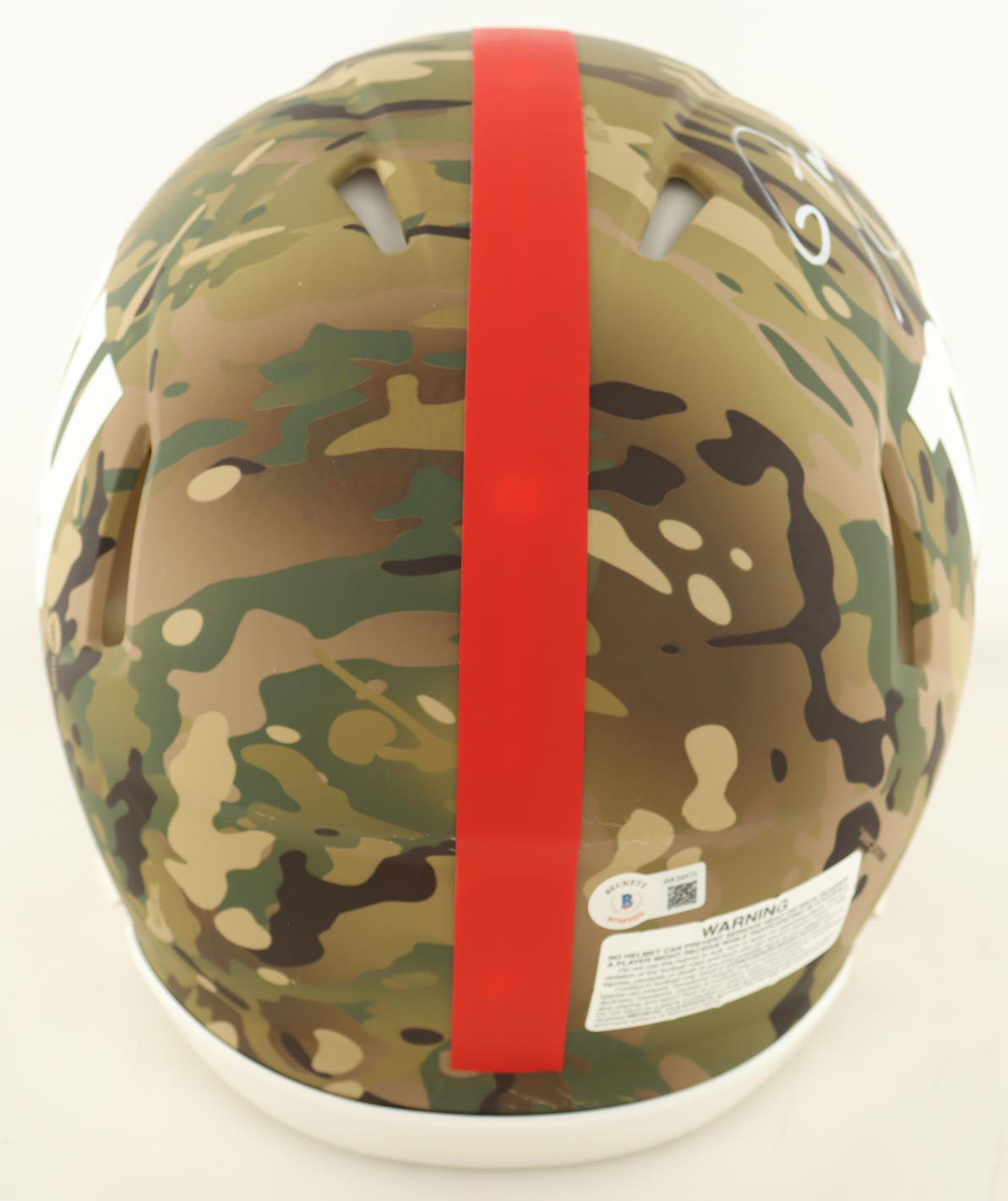 Lawrence Taylor Signed Giants Full-Size Authentic On-Field Camo Alternate Speed Helmet Inscribed "HOF 99" (Beckett) at PristineAuction.com Lawrence Taylor Signed Giants Full-Size Authentic On-Field Camo Alternate Speed Helmet Inscribed "HOF 99" (Beckett) at PristineAuction.com