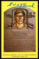 Edd Roush Signed Hall Of Fame Plaque Postcard (JSA) at PristineAuction.com