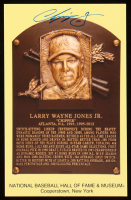 Chipper Jones Signed Hall Of Fame Plaque Postcard (PSA) at PristineAuction.com