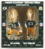 Ray Nitschke & Fuzzy Thurston Packers Bobblehead Set of (2) Lambeau Field with Original Box at PristineAuction.com