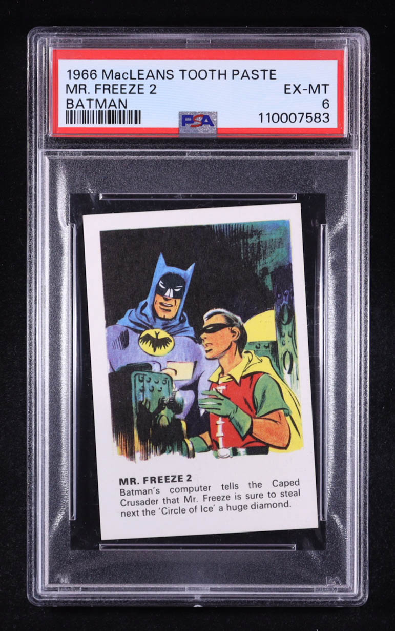 Mr. Freeze 2 1966 Maclean's Toothpaste Batman #NNO (PSA 6) at PristineAuction.com Mr. Freeze 2 1966 Maclean's Toothpaste Batman #NNO (PSA 6) at PristineAuction.com