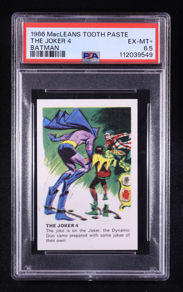 The Joker 4 1966 Maclean's Toothpaste Batman #NNO (PSA 6.5) at PristineAuction.com The Joker 4 1966 Maclean's Toothpaste Batman #NNO (PSA 6.5) at PristineAuction.com