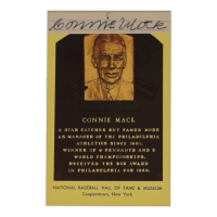Connie Mack Signed Cut on Hall Of Fame Plaque Postcard (PSA) at PristineAuction.com
