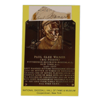 Paul Waner Signed Cut on Hall Of Fame Plaque Postcard (PSA) at PristineAuction.com