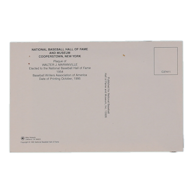 Rabbit Maranville Signed Cut on Hall Of Fame Plaque Postcard (JSA) at PristineAuction.com Rabbit Maranville Signed Cut on Hall Of Fame Plaque Postcard (JSA) at PristineAuction.com