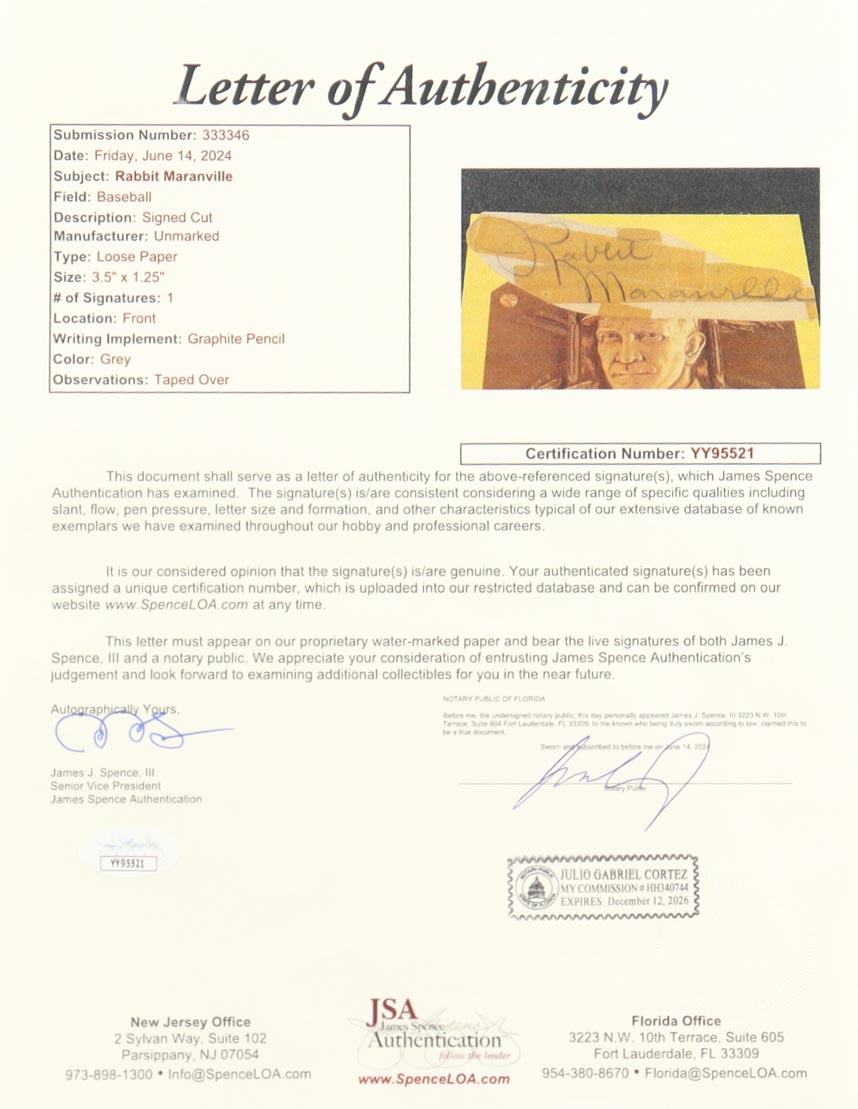 Rabbit Maranville Signed Cut on Hall Of Fame Plaque Postcard (JSA) at PristineAuction.com Rabbit Maranville Signed Cut on Hall Of Fame Plaque Postcard (JSA) at PristineAuction.com