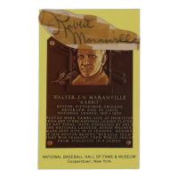 Rabbit Maranville Signed Cut on Hall Of Fame Plaque Postcard (JSA) at PristineAuction.com