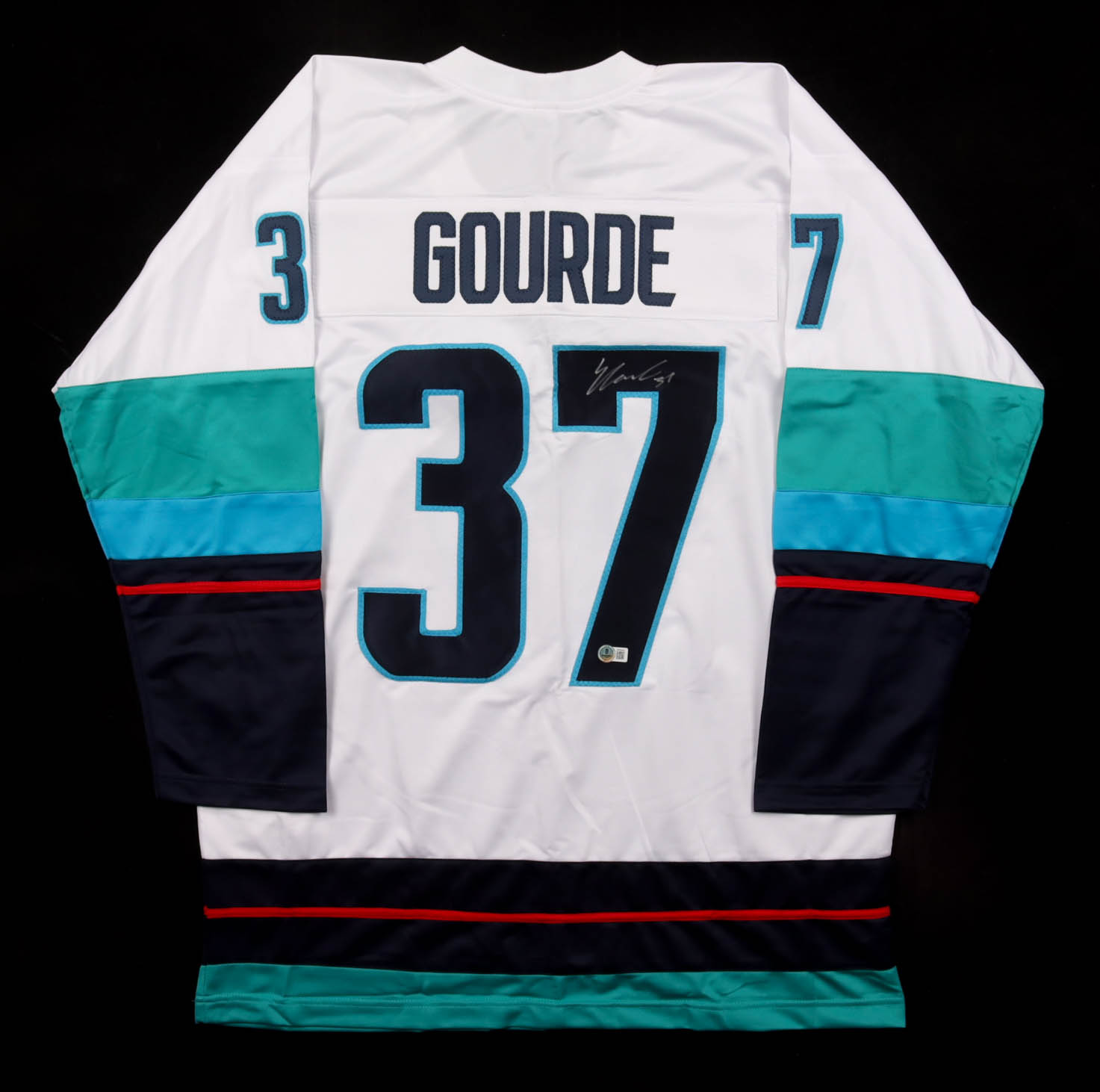 Yanni Gourde Signed Jersey (Beckett) at PristineAuction.com Yanni Gourde Signed Jersey (Beckett) at PristineAuction.com