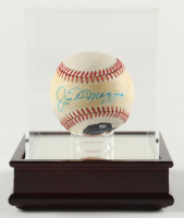 Joe DiMaggio Signed Hand-Painted OAL Baseball with Display Case (PSA) at PristineAuction.com