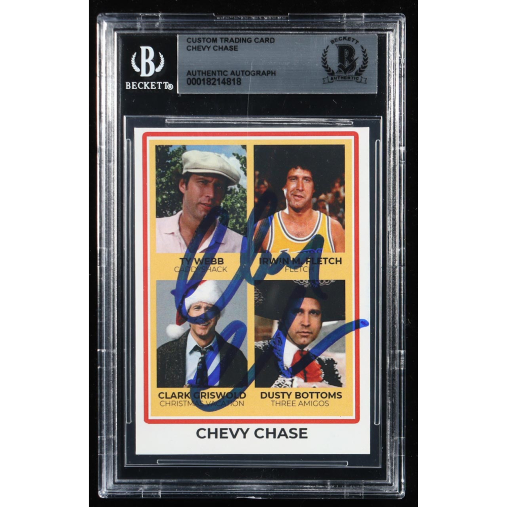 Chevy Chase Signed Caddyshack / Fletch / Christmas Vacation / Three Amigos Custom Trading Card (BGS) at PristineAuction.com