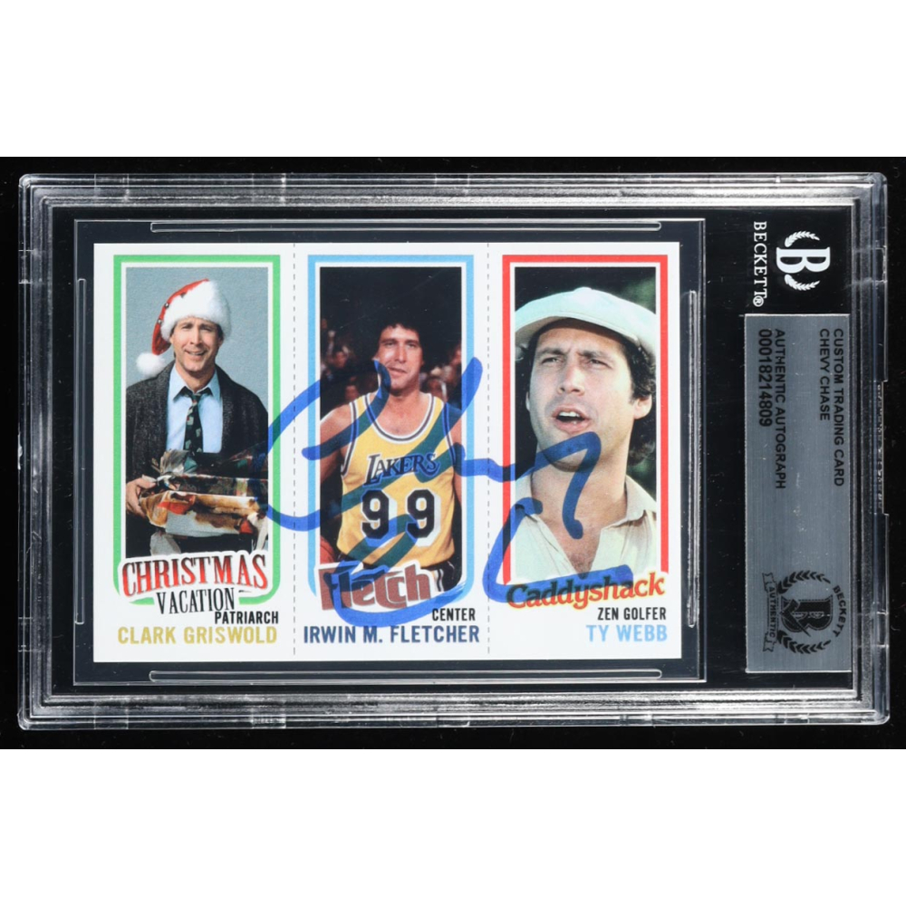 Chevy Chase Signed Christmas Vacation / Fletch / Caddyshack Custom Trading Card (BGS) at PristineAuction.com