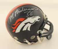 Mike Anderson Signed Broncos Mini Helmet (Topps) at PristineAuction.com