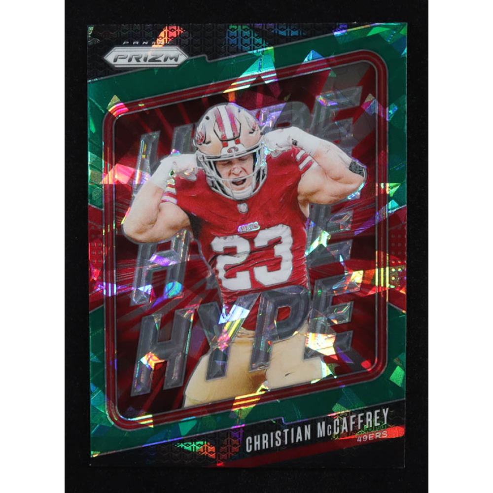 Christian McCaffrey 2024 Panini Prizm Hype Prizms Green Ice #5 at PristineAuction.com
