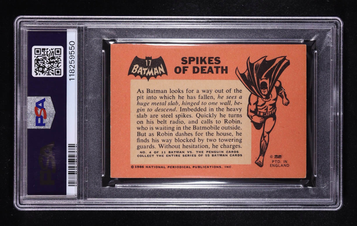 Spikes of Death 1966 A&BC Batman Black Bat #17 (PSA 6) at PristineAuction.com Spikes of Death 1966 A&BC Batman Black Bat #17 (PSA 6) at PristineAuction.com