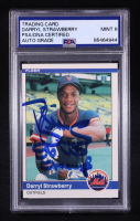 Darryl Strawberry Signed 1984 Fleer #599 RC Inscribed "86 WS Champs" (PSA | Auto 9) at PristineAuction.com