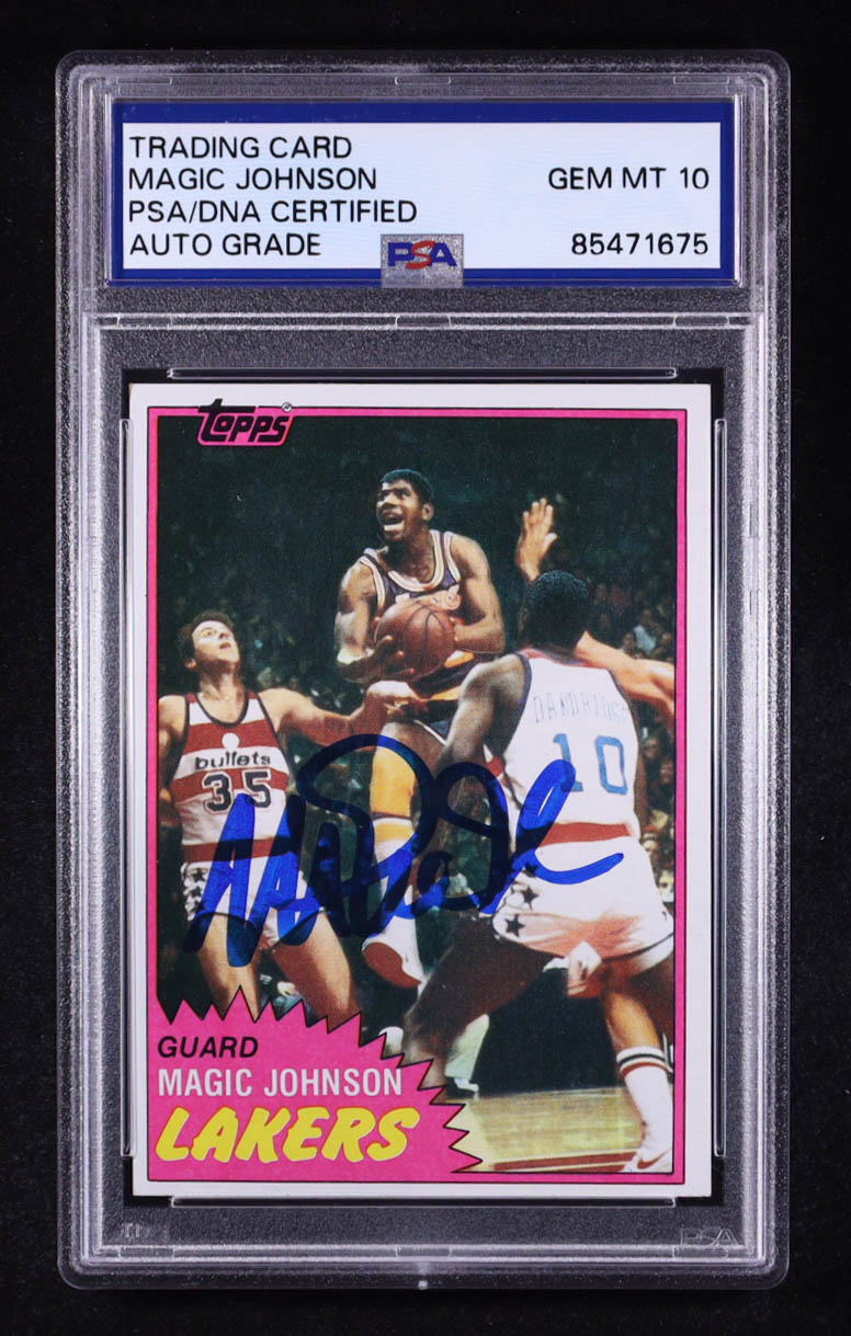 Magic Johnson Signed 1981-82 Topps #21 (PSA | Autograph Grade 10) at PristineAuction.com Magic Johnson Signed 1981-82 Topps #21 (PSA | Autograph Grade 10) at PristineAuction.com