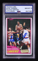 Magic Johnson Signed 1981-82 Topps #21 (PSA | Autograph Grade 10) at PristineAuction.com