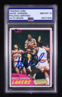 Magic Johnson Signed 1981-82 Topps #21 (PSA | Autograph Grade 10) at PristineAuction.com
