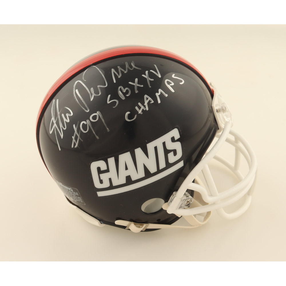 Steve DeOssie Signed Giants Mini Helmet Inscribed "SB XXV Champs" (Topps) at PristineAuction.com