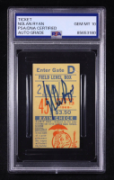 Nolan Ryan Signed Rookie Year 1968 Mets Shea Stadium Ticket (PSA | Auto Grade 10) at PristineAuction.com