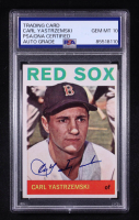 Carl Yastrzemski Signed 1964 Topps #210 (PSA | Auto Grade 10) at PristineAuction.com