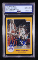 Magic Johnson Signed 1984 Star Magic Johnson #2 Collegiate Stats (PSA | Autograph Grade 10) at PristineAuction.com